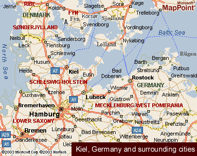 Kiel and surrounding cities